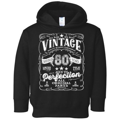 Vintage 80th Birthday Perfection Original Part 1943 Toddler Hoodie