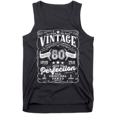 Vintage 80th Birthday Perfection Original Part 1943 Tank Top