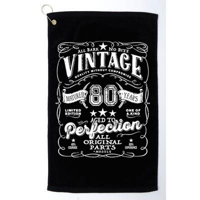 Vintage 80th Birthday Perfection Original Part 1943 Golf Towel