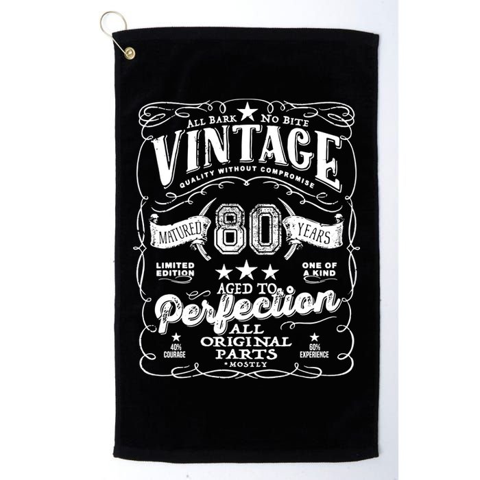 Vintage 80th Birthday Perfection Original Part 1943 Golf Towel