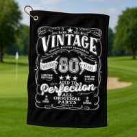 Vintage 80th Birthday Perfection Original Part 1943 Golf Towel