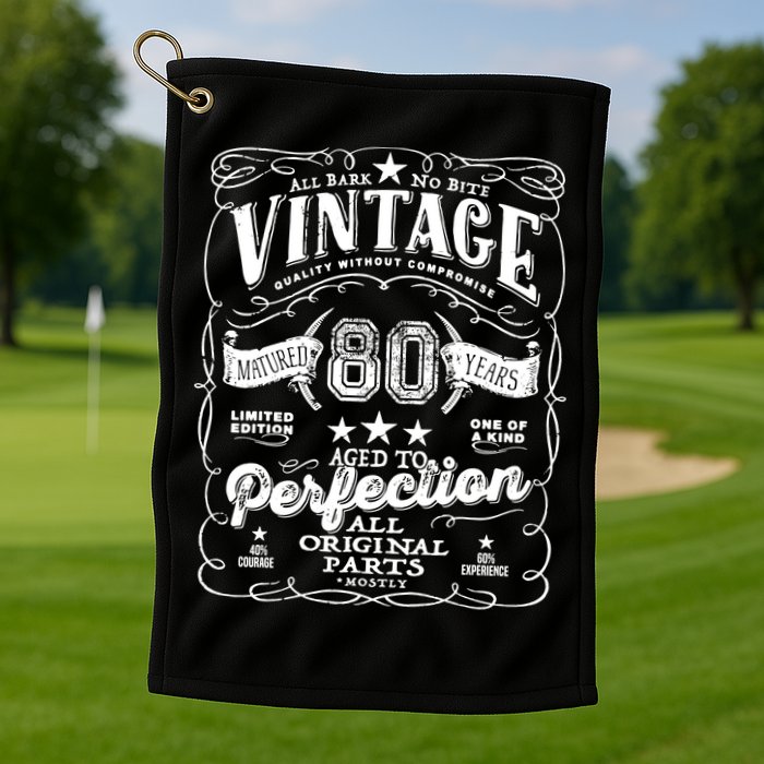 Vintage 80th Birthday Perfection Original Part 1943 Golf Towel