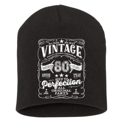 Vintage 80th Birthday Perfection Original Part 1943 Short Acrylic Beanie