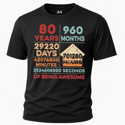 Vintage 80th Birthday Gifts 80 Years Old 960 Months T Performance Shirt