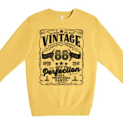 Vintage 88th Birthday Perfection Original Part 1935 Premium Crewneck Sweatshirt