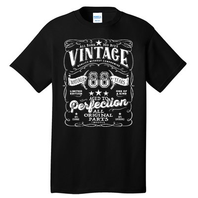 Vintage 88th Birthday Perfection Original Part 1935 Tall T-Shirt