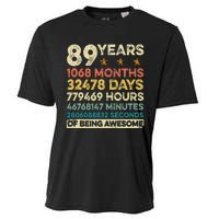 Vintage 89th Birthday Gift 89 Years Old 1068 Months Cooling Performance Crew T-Shirt