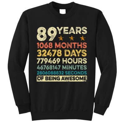 Vintage 89th Birthday Gift 89 Years Old 1068 Months Sweatshirt