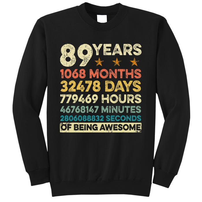 Vintage 89th Birthday Gift 89 Years Old 1068 Months Sweatshirt