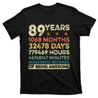 Vintage 89th Birthday Gift 89 Years Old 1068 Months T-Shirt