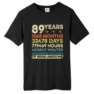 Vintage 89th Birthday Gift 89 Years Old 1068 Months Tall Fusion ChromaSoft Performance T-Shirt