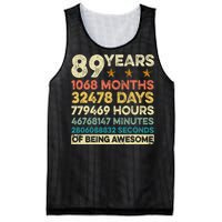 Vintage 89th Birthday Gift 89 Years Old 1068 Months Mesh Reversible Basketball Jersey Tank