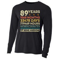 Vintage 89th Birthday Gift 89 Years Old 1068 Months Cooling Performance Long Sleeve Crew