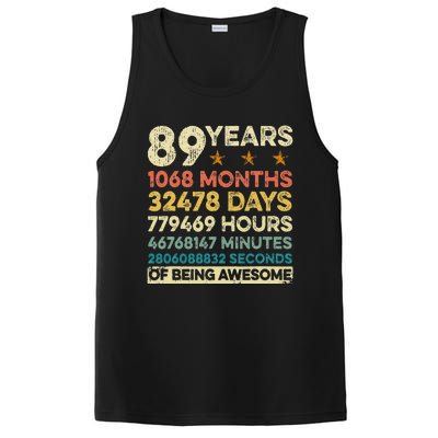 Vintage 89th Birthday Gift 89 Years Old 1068 Months PosiCharge Competitor Tank