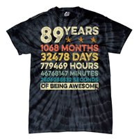 Vintage 89th Birthday Gift 89 Years Old 1068 Months Tie-Dye T-Shirt