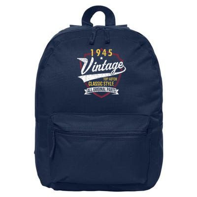 Vintage 80 Birthday Decorations 80yr 1945 80th Birthday 16 in Basic Backpack