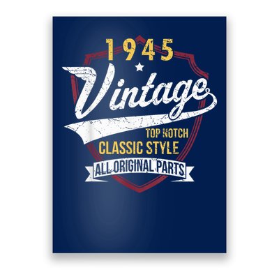Vintage 80 Birthday Decorations 80yr 1945 80th Birthday Poster