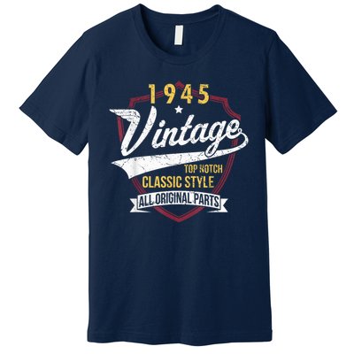 Vintage 80 Birthday Decorations 80yr 1945 80th Birthday Premium T-Shirt