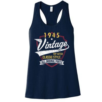 Vintage 80 Birthday Decorations 80yr 1945 80th Birthday Womens Tank Top