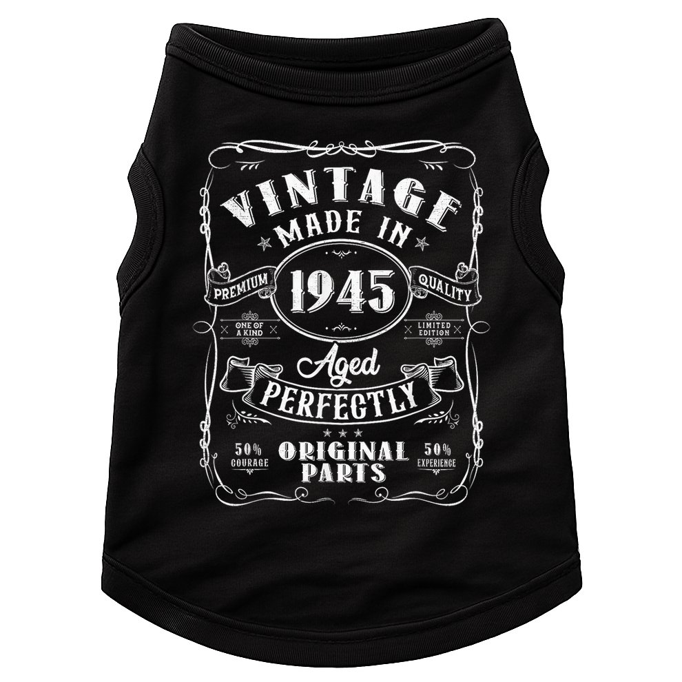 Vintage 80th Birthday Decorations 1945 80 Birthday Doggie Tank