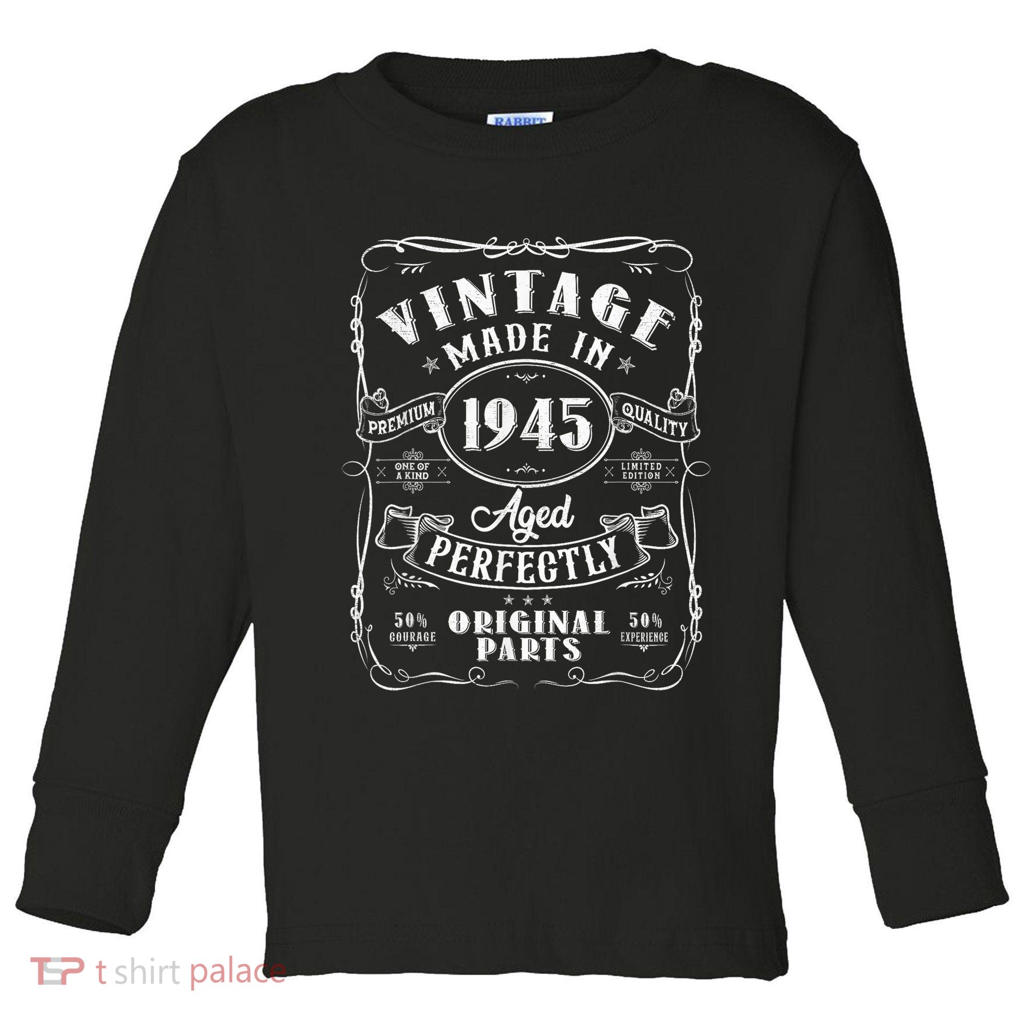 Vintage 80th Birthday Decorations 1945 80 Birthday Toddler Long Sleeve Shirt