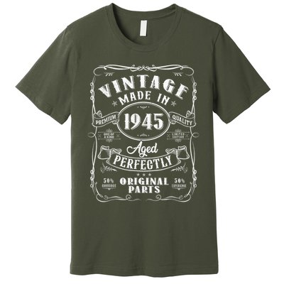 Vintage 80th Birthday Decorations 1945 80 Birthday Premium T-Shirt