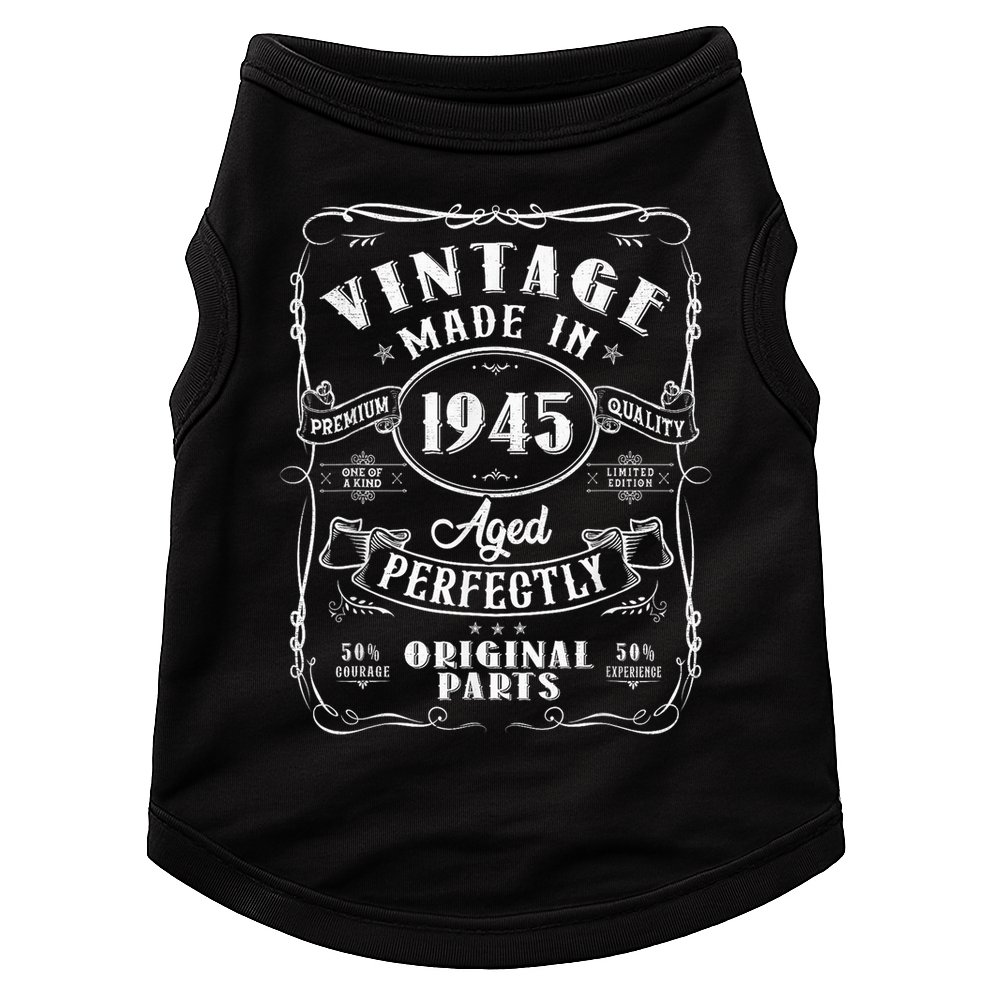 Vintage 80th Birthday Decorations 1945 80 Birthday Doggie Tank
