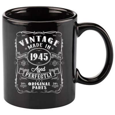 Vintage 80th Birthday Decorations 1945 80 Birthday 11oz C Handle Ceramic Mug
