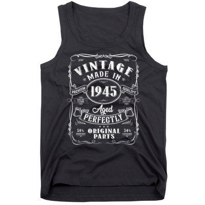 Vintage 80th Birthday Decorations 1945 80 Birthday Tank Top