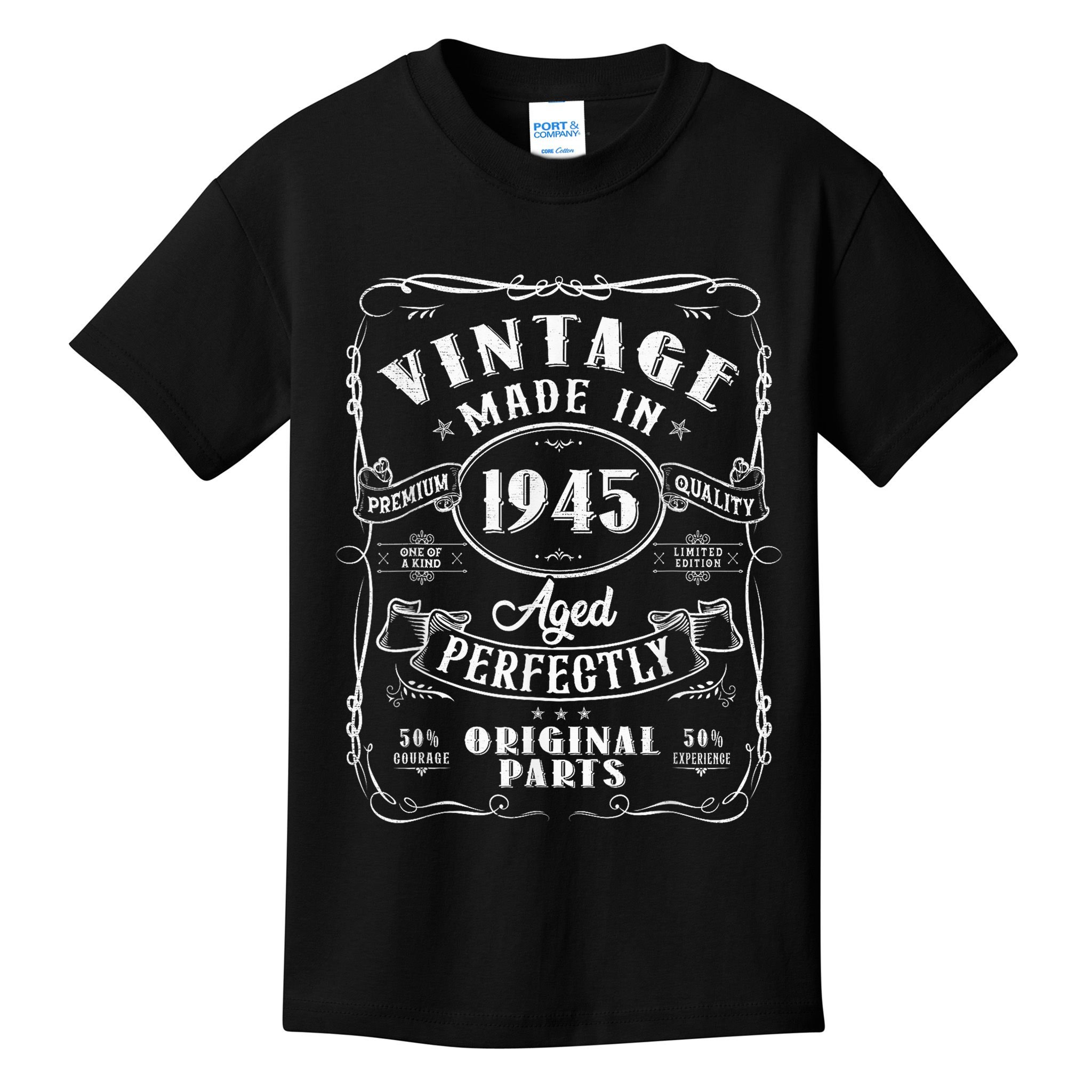 Vintage 80th Birthday Decorations 1945 80 Birthday Kids T-Shirt