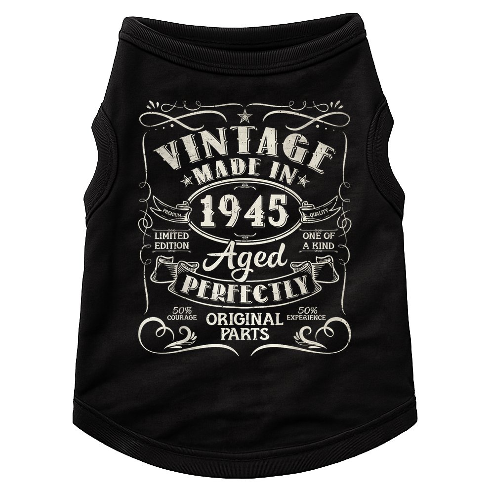 Vintage 80th Birthday Decorations 1945 80 Birthday Doggie Tank