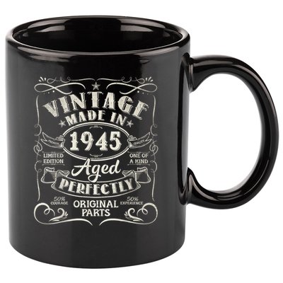 Vintage 80th Birthday Decorations 1945 80 Birthday 11oz C Handle Ceramic Mug