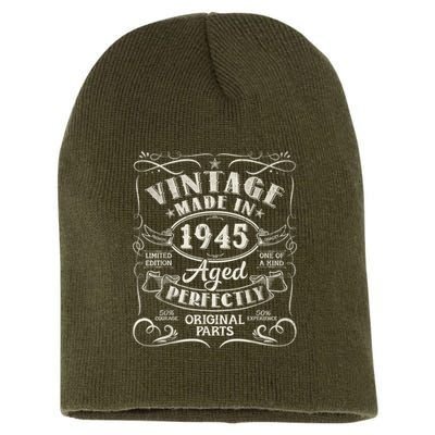 Vintage 80th Birthday Decorations 1945 80 Birthday Short Acrylic Beanie