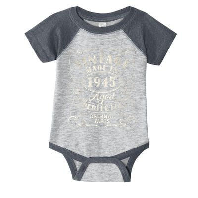 Vintage 80th Birthday Decorations 1945 80 Birthday Infant Baby Jersey Bodysuit