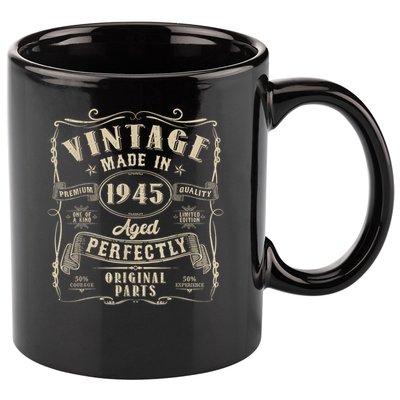 Vintage 80th Birthday Decorations 1945 80 Birthday 11oz C Handle Ceramic Mug