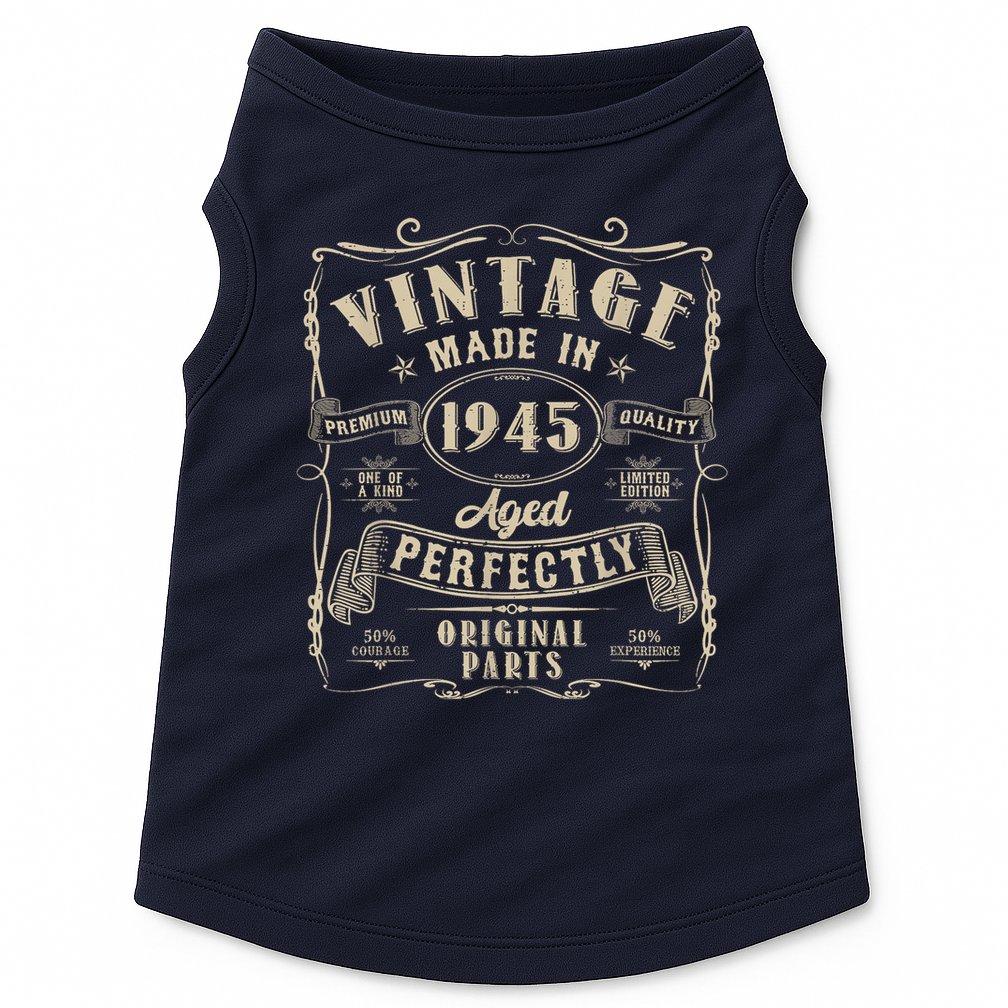 Vintage 80th Birthday Decorations 1945 80 Birthday Doggie Tank