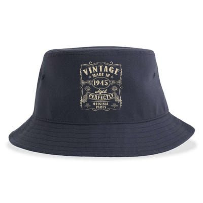 Vintage 80th Birthday Decorations 1945 80 Birthday Sustainable Bucket Hat
