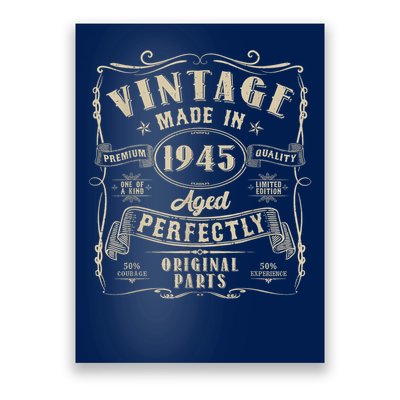 Vintage 80th Birthday Decorations 1945 80 Birthday Poster