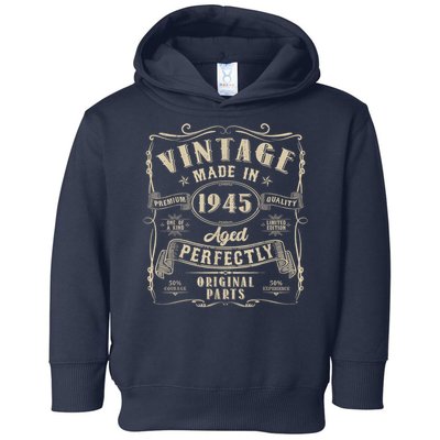 Vintage 80th Birthday Decorations 1945 80 Birthday Toddler Hoodie