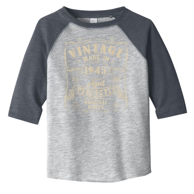 Vintage 80th Birthday Decorations 1945 80 Birthday Toddler Fine Jersey T-Shirt