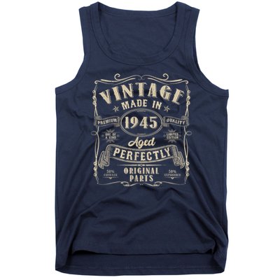 Vintage 80th Birthday Decorations 1945 80 Birthday Tank Top
