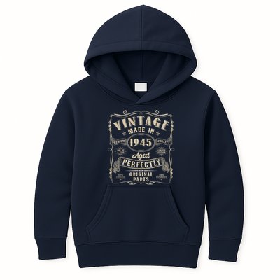 Vintage 80th Birthday Decorations 1945 80 Birthday Kids Hoodie