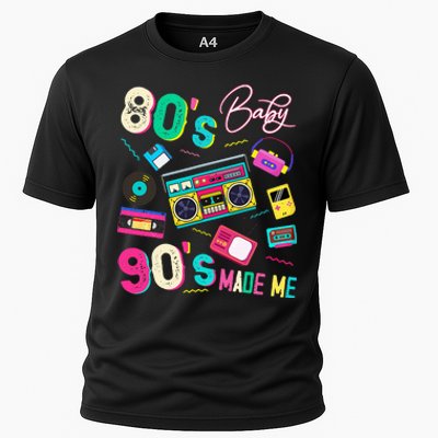 Vintage 80S Baby 90S Made Me Retro 1980s Nostalgia 1990s Cooling Performance Crew T-Shirt