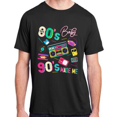 Vintage 80S Baby 90S Made Me Retro 1980s Nostalgia 1990s Adult ChromaSoft Performance T-Shirt