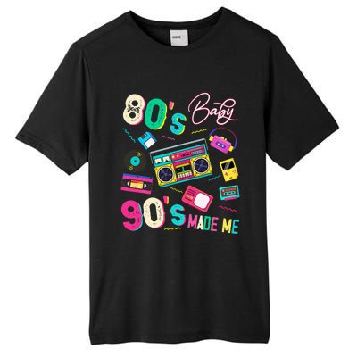 Vintage 80S Baby 90S Made Me Retro 1980s Nostalgia 1990s Tall Fusion ChromaSoft Performance T-Shirt