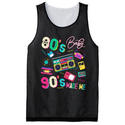 Vintage 80S Baby 90S Made Me Retro 1980s Nostalgia 1990s Mesh Reversible Basketball Jersey Tank