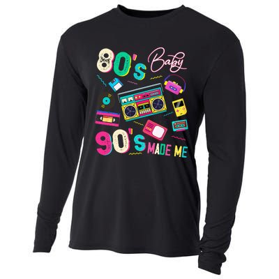 Vintage 80S Baby 90S Made Me Retro 1980s Nostalgia 1990s Cooling Performance Long Sleeve Crew