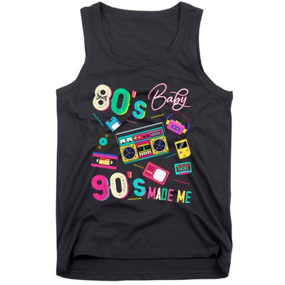 Vintage 80S Baby 90S Made Me Retro 1980s Nostalgia 1990s Tank Top