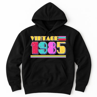 Vintage 80s Colors 1985 40th Birthday Hoodie