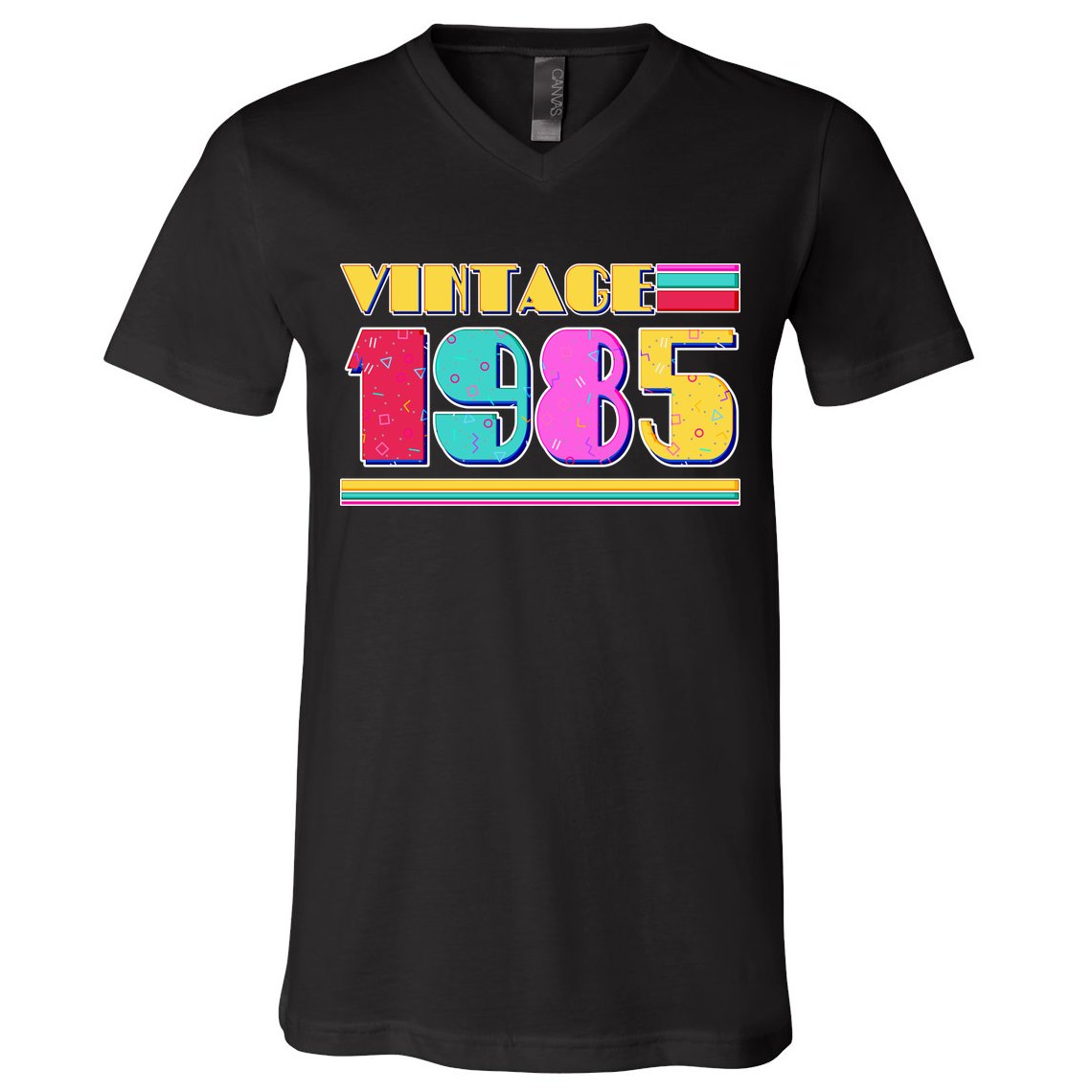 Vintage 80s Colors 1985 40th Birthday V-Neck T-Shirt